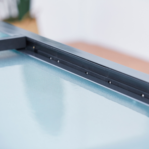 Table en aluminium et verre extensible 10 places Brescia zoom mécanisme rallonge