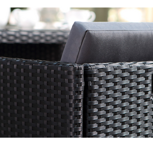table et chaises 6 places encastrables en résine avec housse de protection miami 6 zoom dossier concept usine