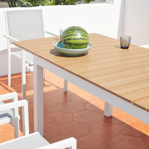 table extensible jardin 8 places aluminium bois madeira ambiance table pastèque concept usine