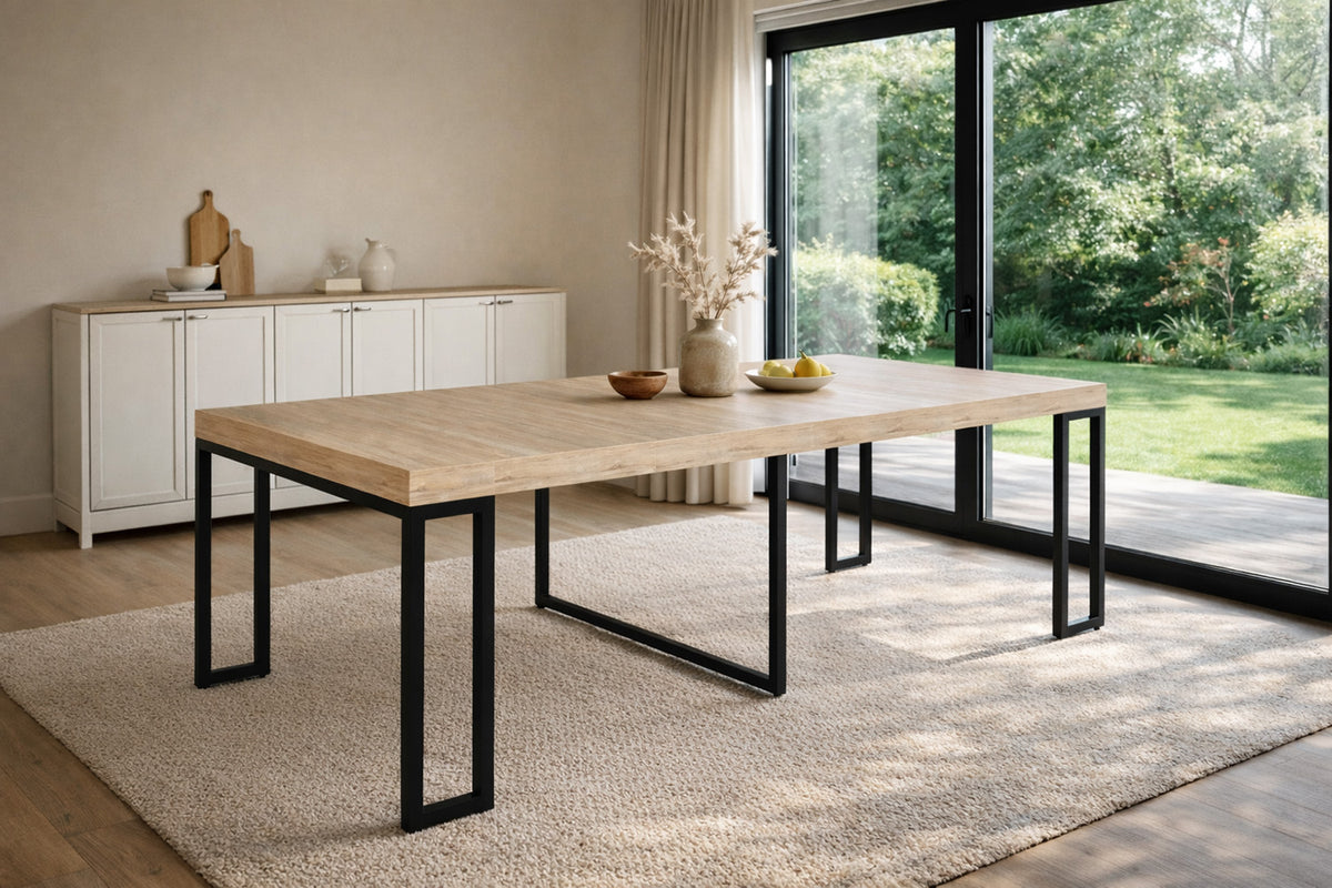 Table Console Extensible Vella 235cm effet Bois