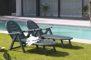 Lot 2 bains de soleil vert Caiman