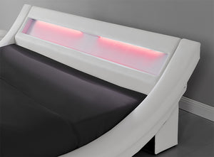 cadre de lit simili avec LED intégrés 140 x 190 cm zoom 3 Blanc