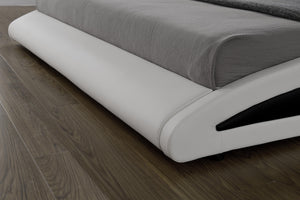 structure de lit led design 160x200 simili BlancBrixton zoom 2 
