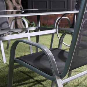 salon de jardin en aluminium + 6 chaises 