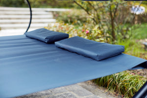 transat avec parasol pour 2 personnes gris
