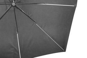 parasol déporté avec LED de 3 x 3 m Solenzara Neón Gris zoom 1
