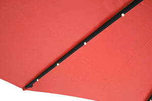 parasol déporté avec LED de 3 x 3 m Solenzara Bulle Terracota zoom 3