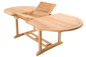 salon de jardin en teck 6 chaises et 2 fauteuils Kajang ovale zoom 1