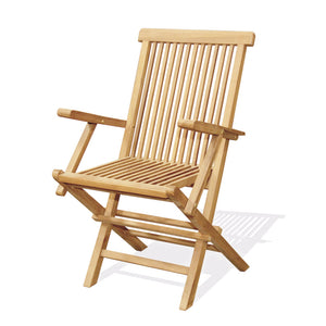salon de jardin en teck 8 chaises Kajang ovale zoom 3