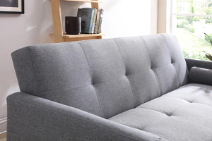 Canapé de style scandinave convertible gris de 3 places zoom 1