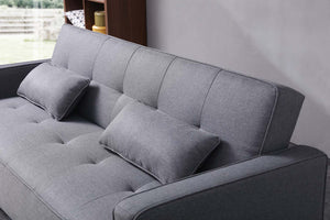 Canapé de style scandinave convertible gris de 3 places zoom 1