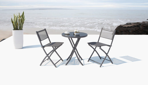 salon pour balcon de 2 places en acier inoxidable