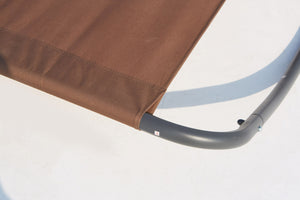 convertible de jardin et transat bascule pour 2 personnes Chocolat zoom 2