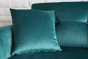 Canapé de style scandinave velours Hoga Vert