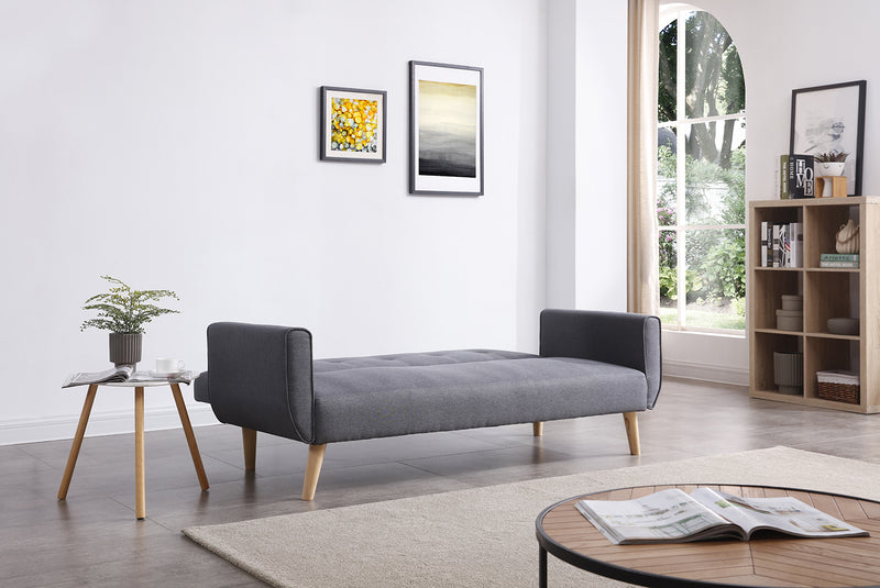 Canapé Gris de style scandinave convertible de 3 places