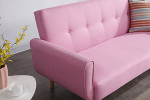 Canapé de style scandinave convertible de 3 personnes Rose