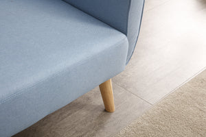 Canapé de style scandinave convertible Bleu de 3 places