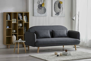 Canapé convertible scandinave gris de 3 places Sochi