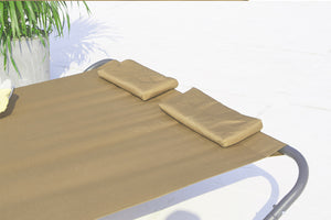 convertible de jardin et transat bascule pour 2 personnes Beige zoom 1