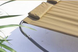 convertible de jardin et transat bascule pour 2 personnes Beige zoom 2