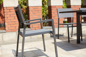 console extensible en aluminium et 12 chaises zoom 3