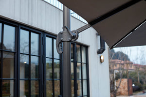 parasol rectangulaire LED Gris