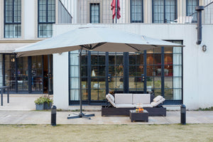 parasol Gris rectangulaire avec LED 