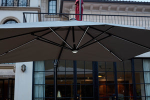 parasol LED rectangulaire Gris