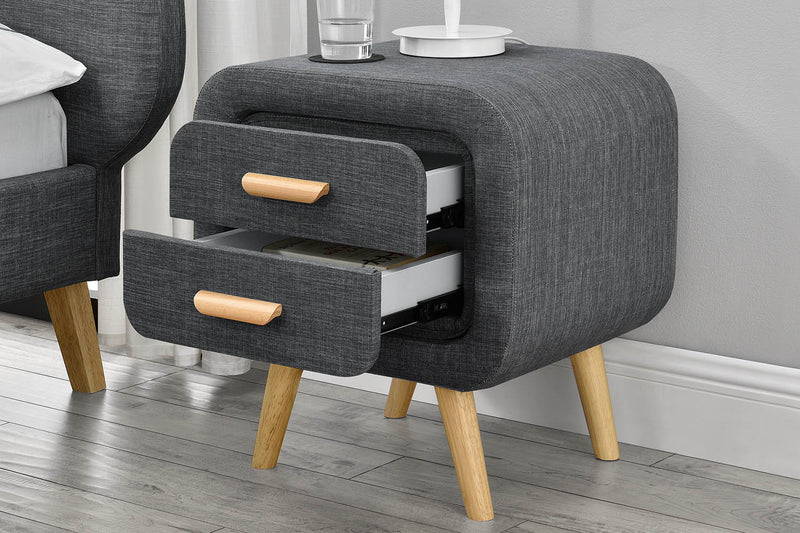 table de nuit scandinave zoom tiroirs