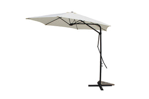 parasol rond avec ouverture innovante Ecru