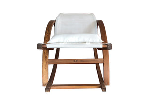 transat bonita bascule Couleur bois et beige