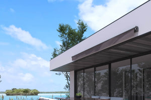 store banne manual Taupe de 4x3 m Adro