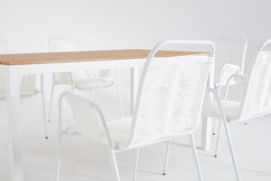 salon de jardin + 6 chaises en corde