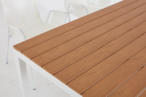 salon de jardin en aluminium de 6 places avec chaises 