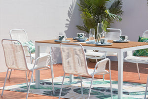 salon de jardin 6 chaises en corde