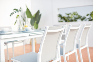 salon de jardin en aluminium Gris clair et Blanc zoom 1
