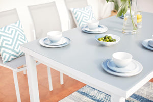 salon de jardin en aluminium Gris clair et Blanc zoom 2