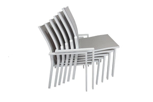salon de jardin en aluminium Gris clair et Blanc zoom 5
