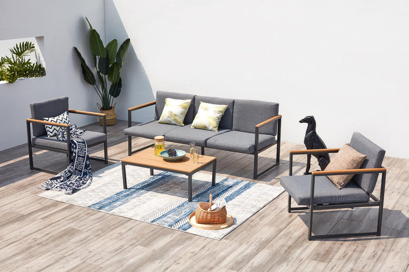salon de jardin bas en aluminium