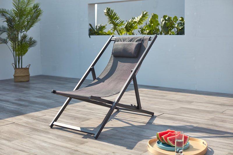 transat en aluminium Gris foncé Tevata