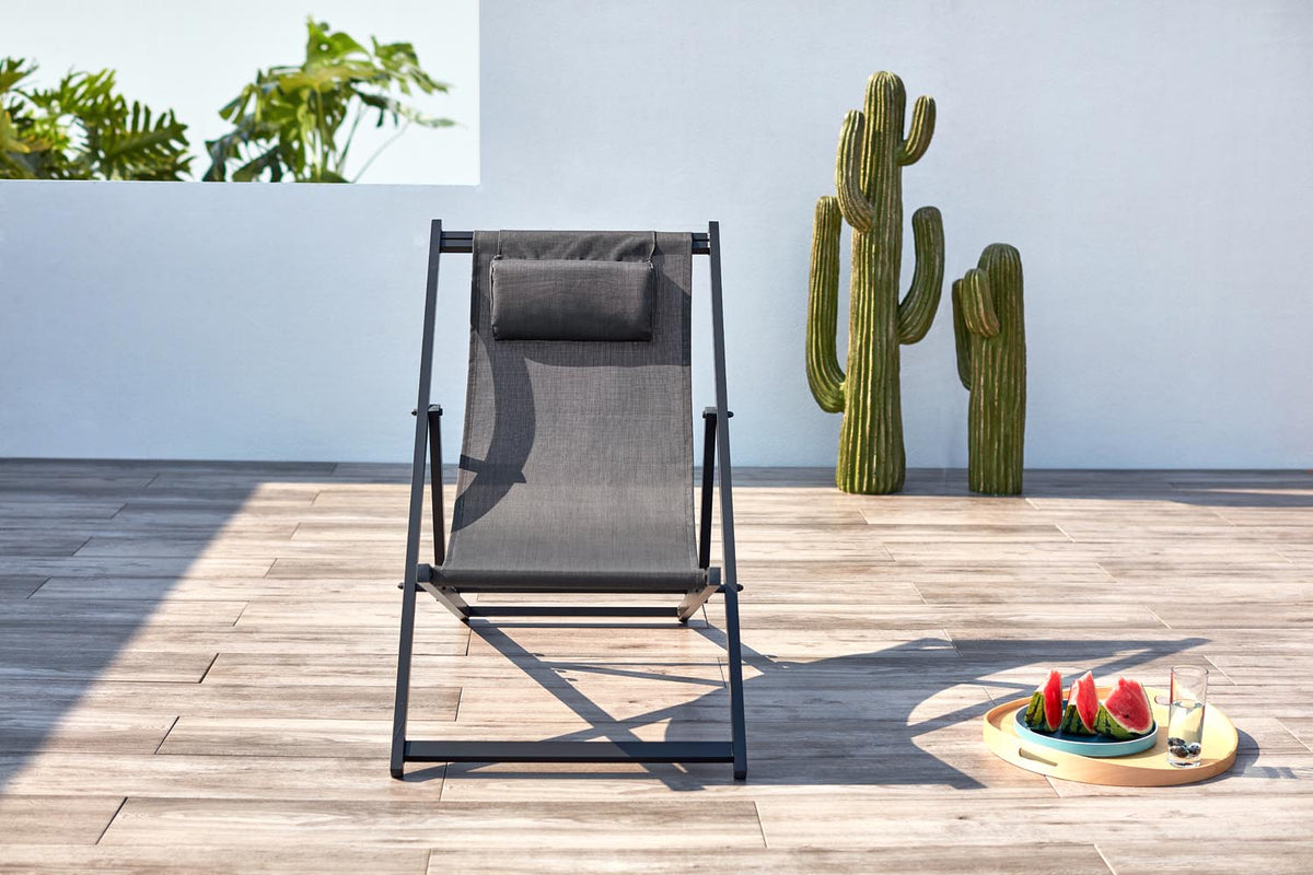 transat en aluminium Gris foncé