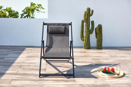 transat en aluminium Gris foncé