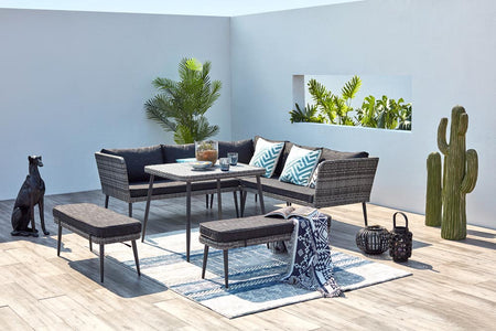 salon de jardin en résine Gris