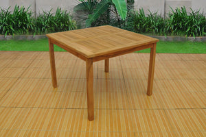 table de jardin en teck carré Karra zoom