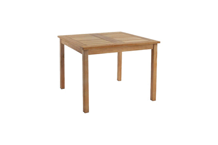 table de jardin en teck carré Karra sur fond Blanc