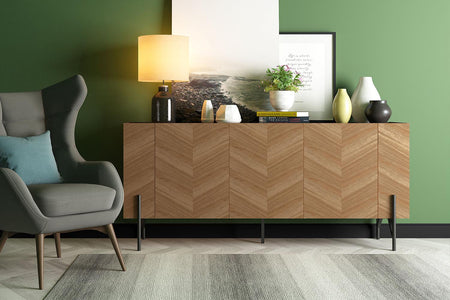 buffet Sequoia vintage noyer avec 3 placards 