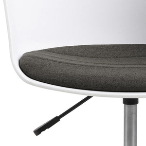 chaise de bureau design Blanc et gris avec roues Seater zoom 1 