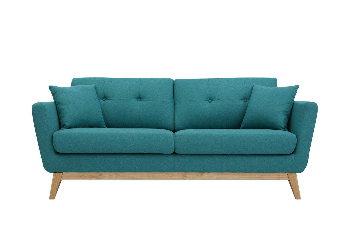 Canapé de style nordique et chic Hoga Vert foncé. sur fond Blanc