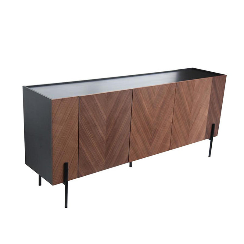 buffet vintage noyer avec 3 placards Sequoia