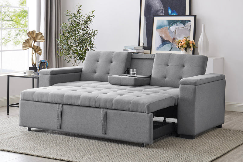 Canapé Noho convertible 4 places design Gris clair 